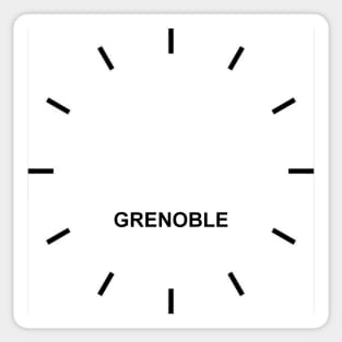 GRENOBLE Time Zone Wall clock Sticker